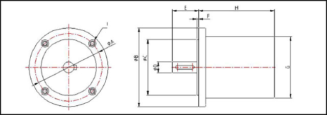 KHC氣動葫蘆氣動馬達（齒輪式）尺寸