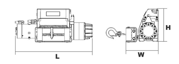 DW電動(dòng)絞盤(pán)尺寸