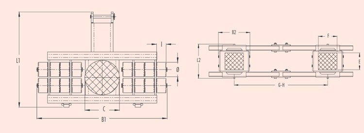 德國JUNG JLB16S JFB16S組合式搬運小坦克尺寸圖