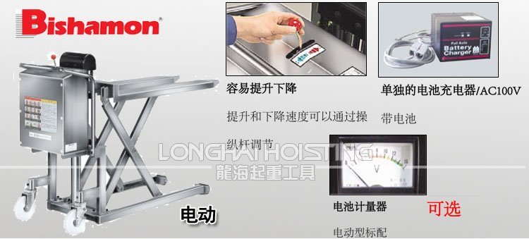 BISHAMON電動不銹鋼剎車升降機
