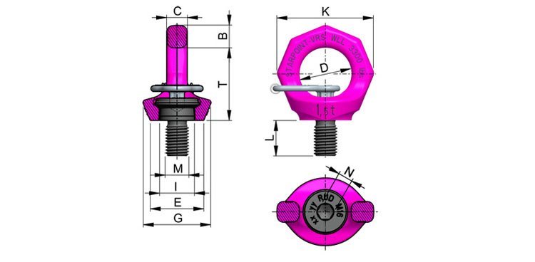 VRS路德星形吊環尺寸