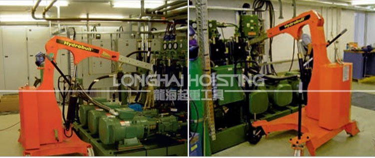 帶旋轉臂液壓小吊車輔助發動機維修