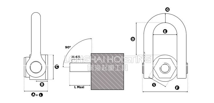 SS.FE.DSS不銹鋼吊環尺寸